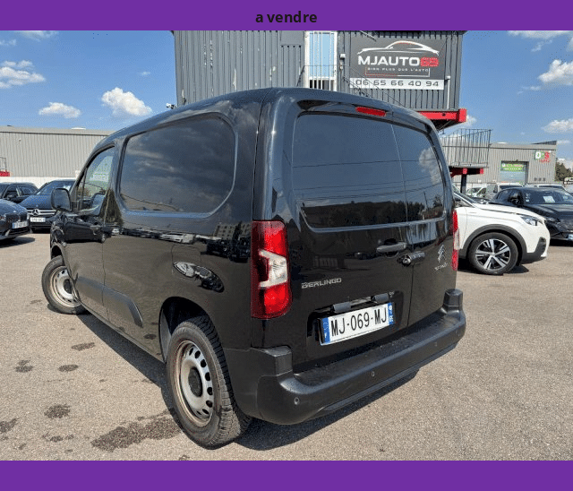 Citroën Citroën Berlingo 1.5 BLUEHDI 130CV CAMERA GPS 3 PLACES BVA EAT8 FOURGON NOIR WORKER M 1000KGS