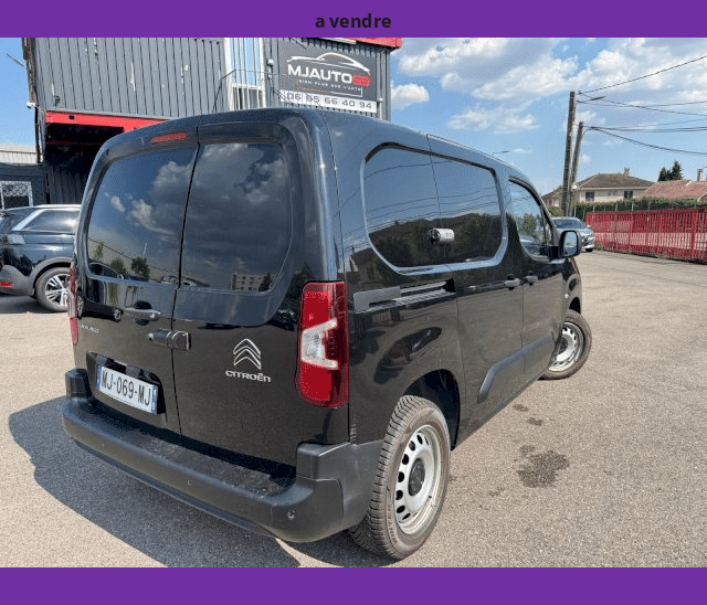 Citroën Citroën Berlingo 1.5 BLUEHDI 130CV CAMERA GPS 3 PLACES BVA EAT8 FOURGON NOIR WORKER M 1000KGS