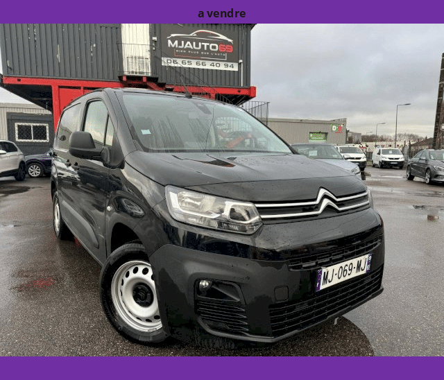 Citroën Citroën Berlingo 1.5 BLUEHDI 130CV CAMERA GPS 3 PLACES BVA EAT8 FOURGON NOIR 1000KGS