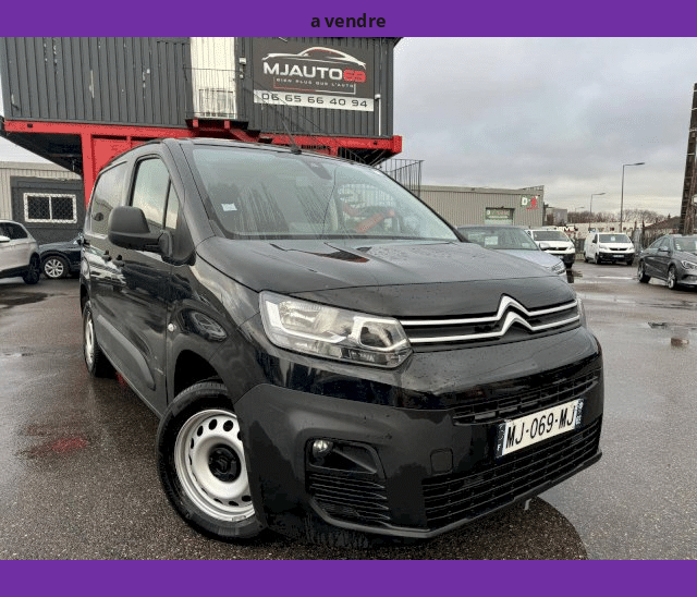 Citroën Citroën Berlingo III M 1.5 BLUEHDI 130CV CAMERA GPS 3 PLACES BVA EAT8 FOURGON NOIR 1000KGS