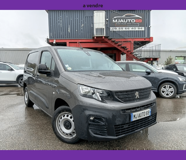 Peugeot Peugeot Partner III M 1.5 BLUEHDI 130CV CAMERA GPS 3 PLACES BVA EAT8 DOUBLE PORTE LATERALE FOURGON GRIS ASPHALT