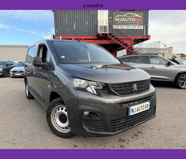 Peugeot Peugeot Partner III M 1.5 BLUEHDI 130CV CAMERA GPS 3 PLACES BVA EAT8 FOURGON GRIS ASPHALT