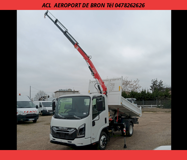 Isuzu M27 F GENE 2 BENNE + GRUE FASSI RADIOCDE 
